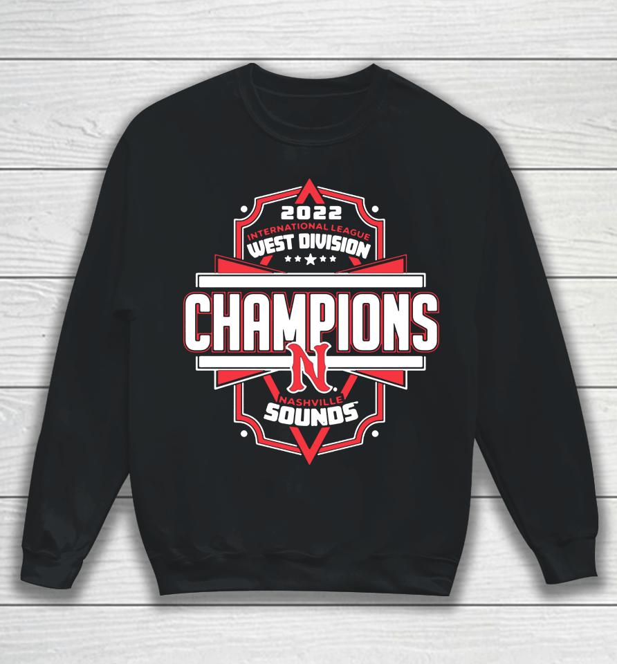 Nashville Sounds Delta 2022 International League West Division Champions Sweatshirt