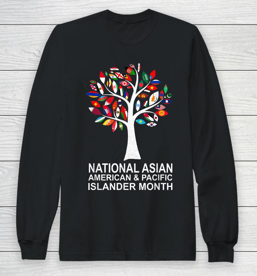 National Asian American Pacific Islander Heritage Month Tree Long Sleeve T-Shirt