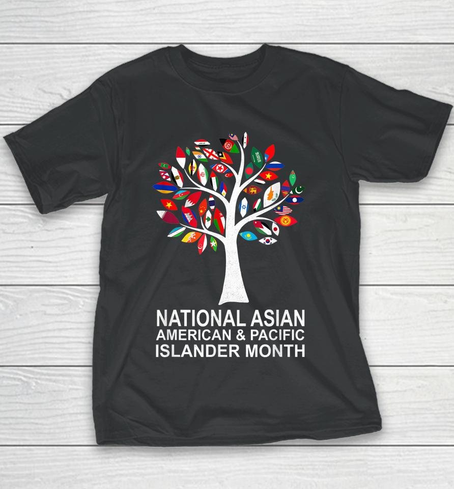 National Asian American Pacific Islander Heritage Month Tree Youth T-Shirt