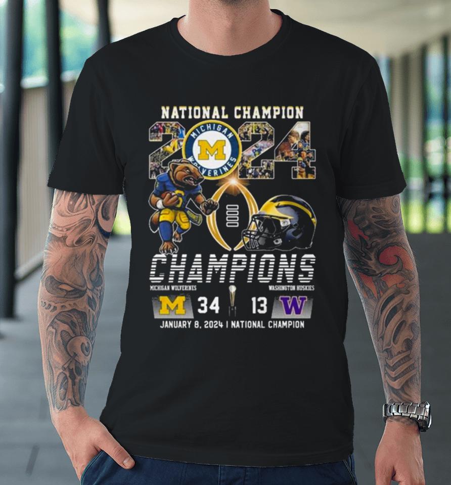 National Champion 2024 Michigan Wolverines Beat Washington Huskies Premium T-Shirt