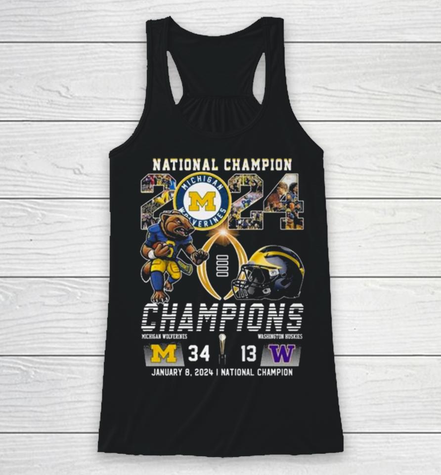 National Champion 2024 Michigan Wolverines Beat Washington Huskies Racerback Tank