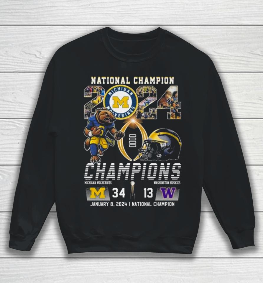 National Champion 2024 Michigan Wolverines Beat Washington Huskies Sweatshirt