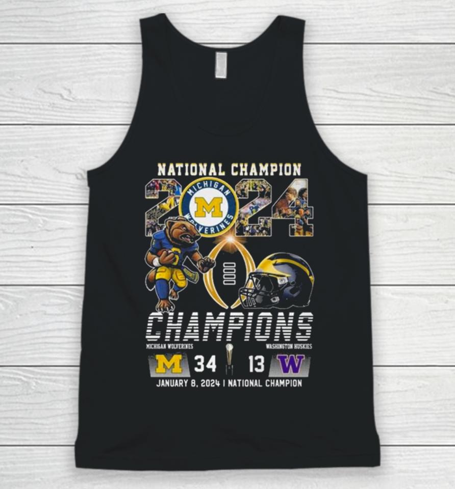 National Champion 2024 Michigan Wolverines Beat Washington Huskies Unisex Tank Top