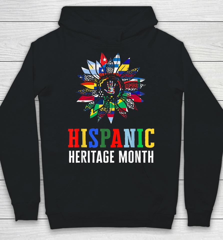 National Hispanic Heritage Month Decoration Flags Sunflower Hoodie