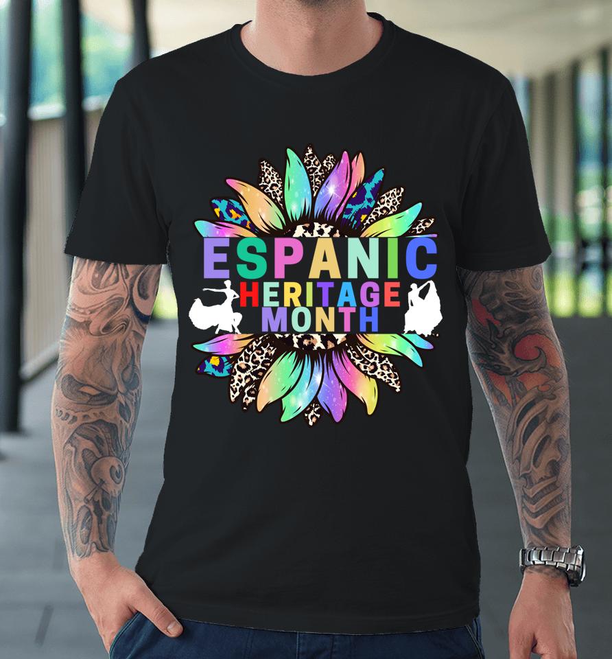 National Hispanic Heritage Month Latin Colorful Sunflower Premium T-Shirt