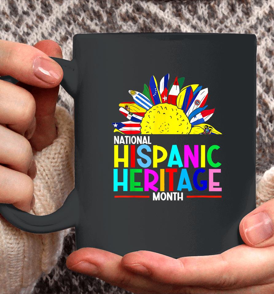 National Hispanic Heritage Month Latino Flags Sunflower Coffee Mug