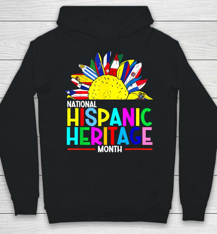 National Hispanic Heritage Month Latino Flags Sunflower Hoodie