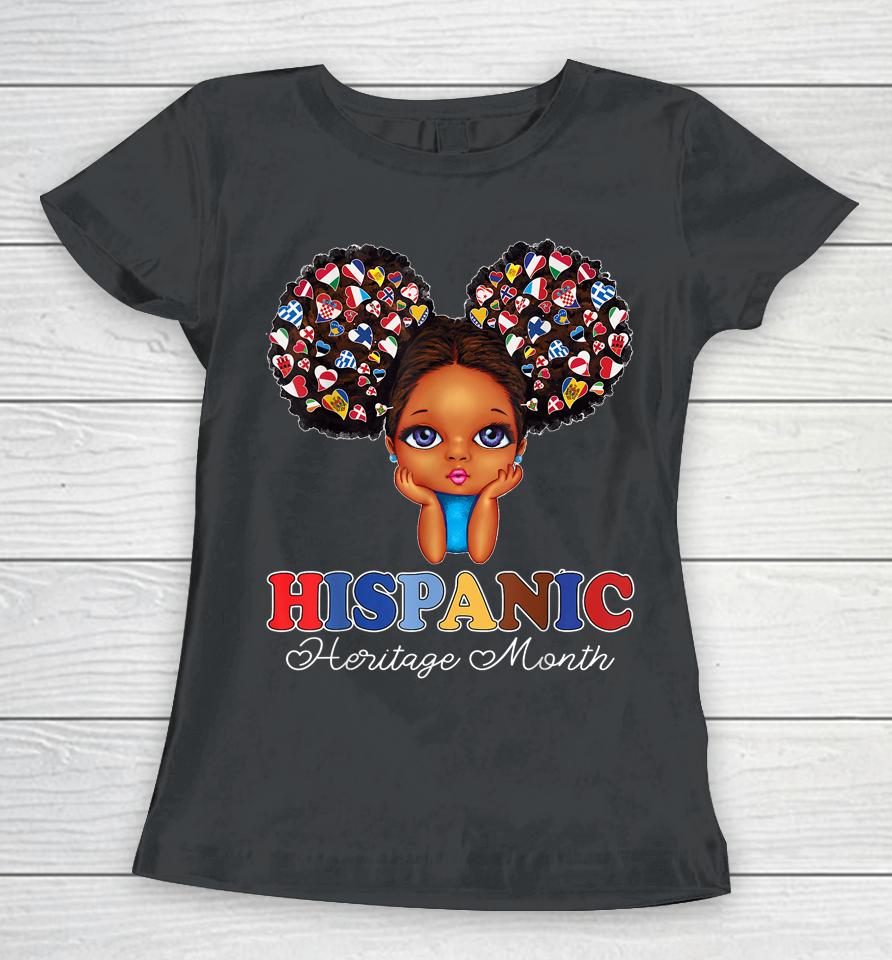 National Hispanic Heritage Month Messy Bun Women T-Shirt