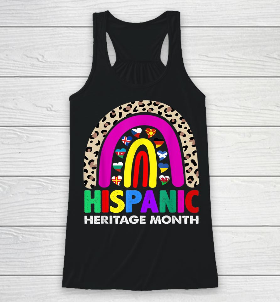 National Hispanic Heritage Month Rainbow All Countries Flags Racerback Tank