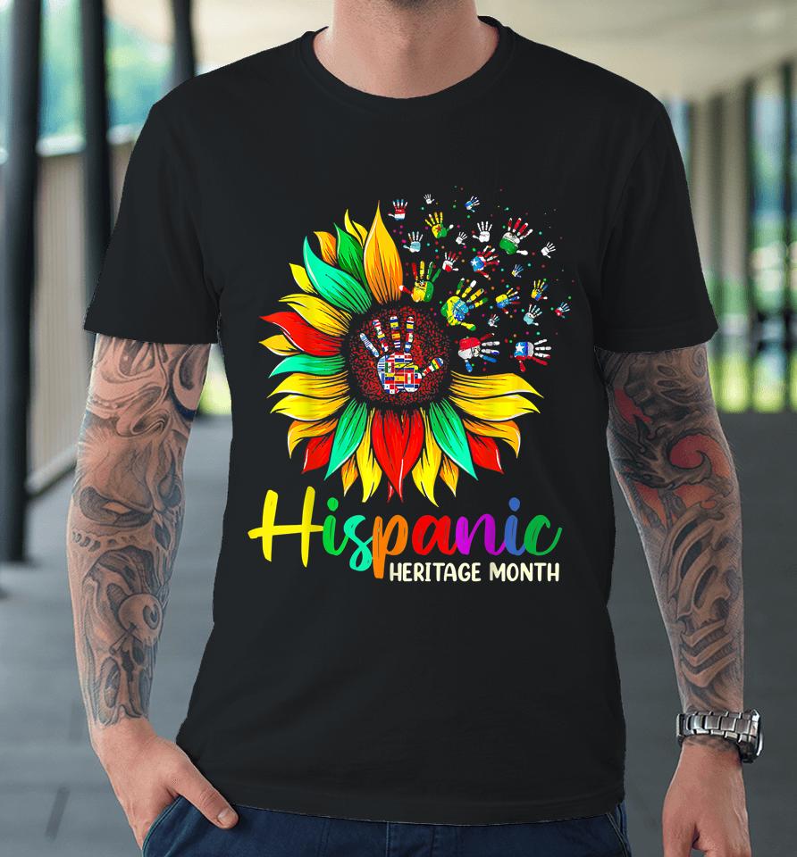 National Hispanic Heritage Month Sunflower All Countries Premium T-Shirt