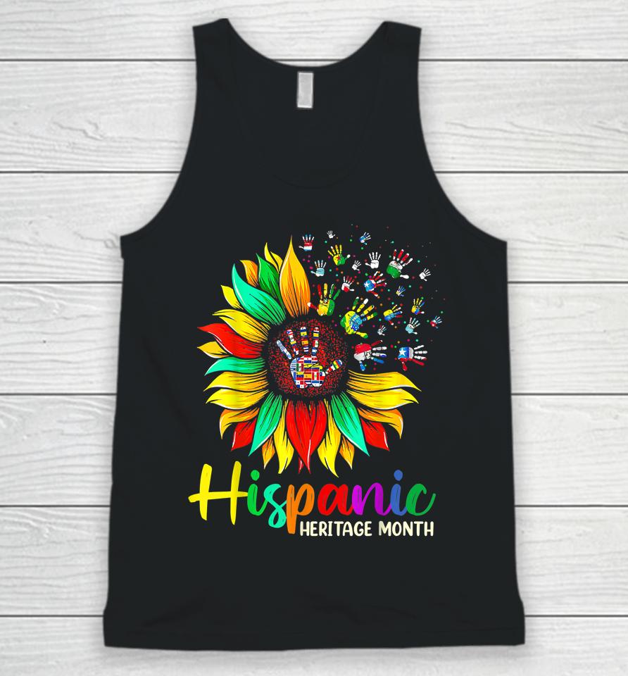 National Hispanic Heritage Month Sunflower All Countries Unisex Tank Top