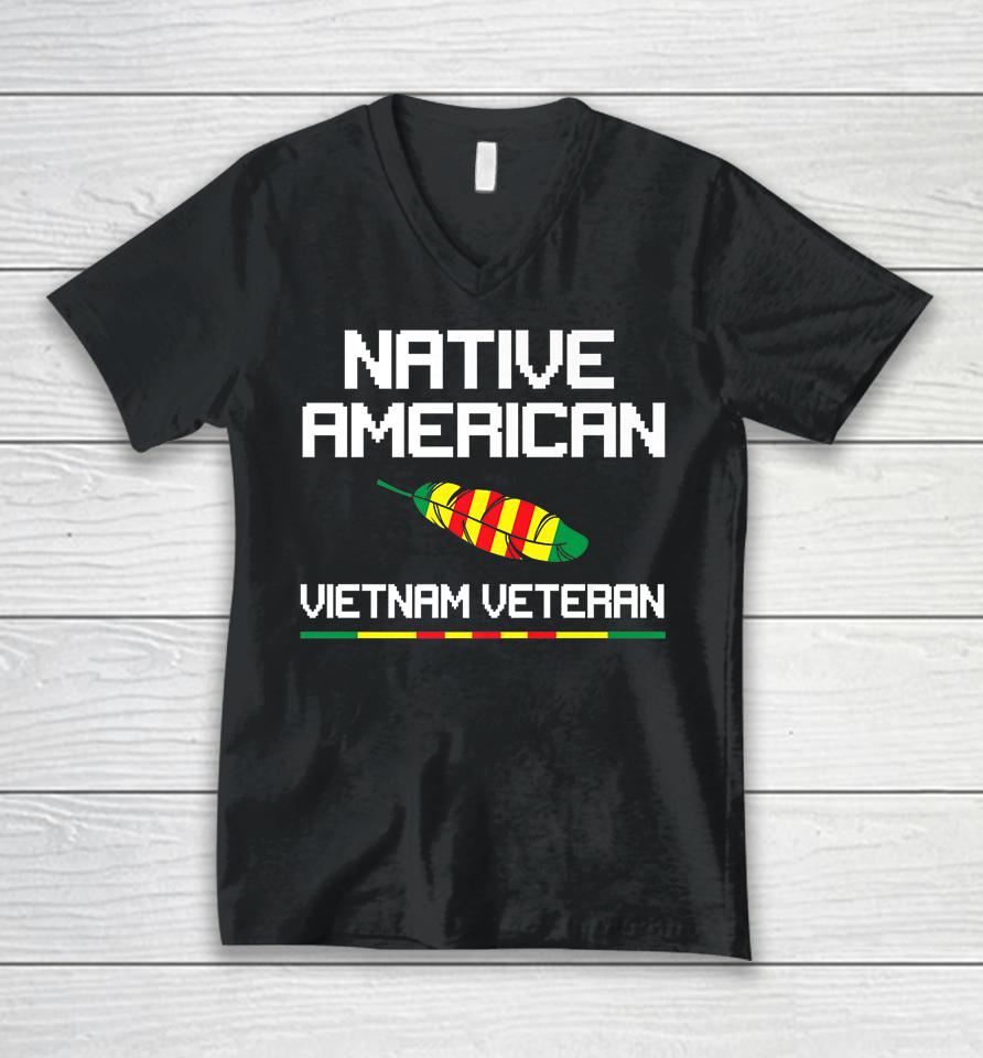 Native American Vietnam Veteran Unisex V-Neck T-Shirt