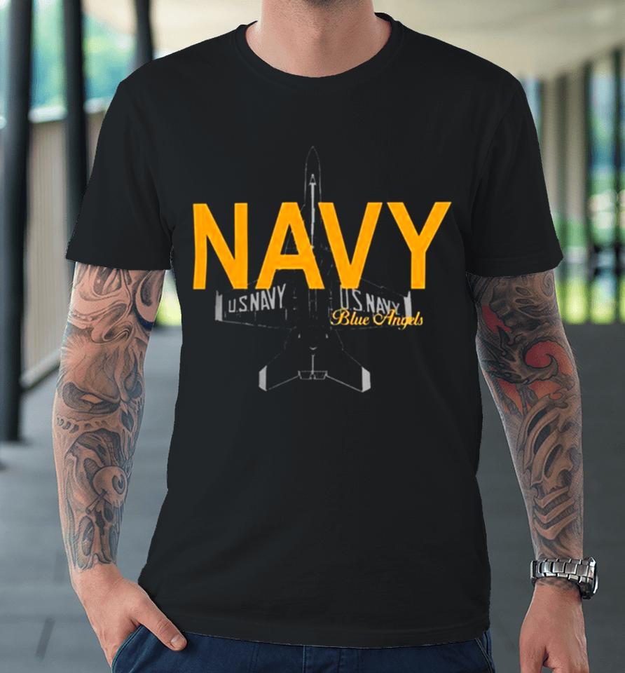 Navy Midshipmen Under Armour Blue Angels Performance Raglan Premium T-Shirt