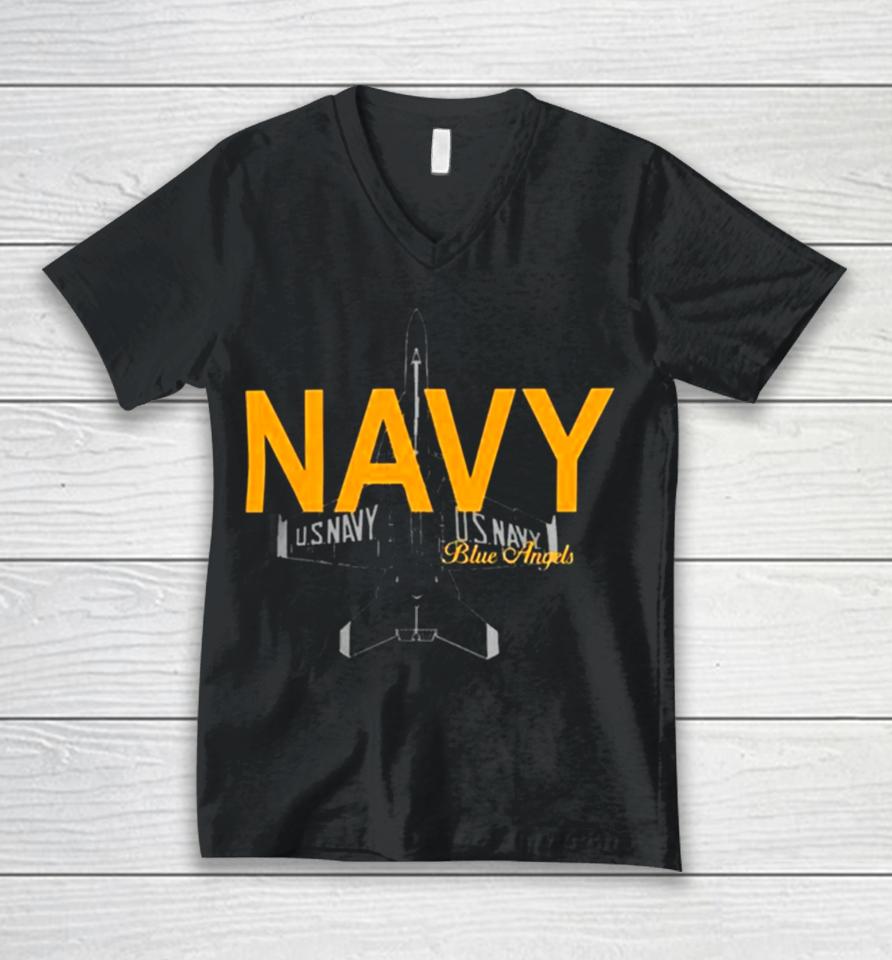 Navy Midshipmen Under Armour Blue Angels Performance Raglan Unisex V-Neck T-Shirt