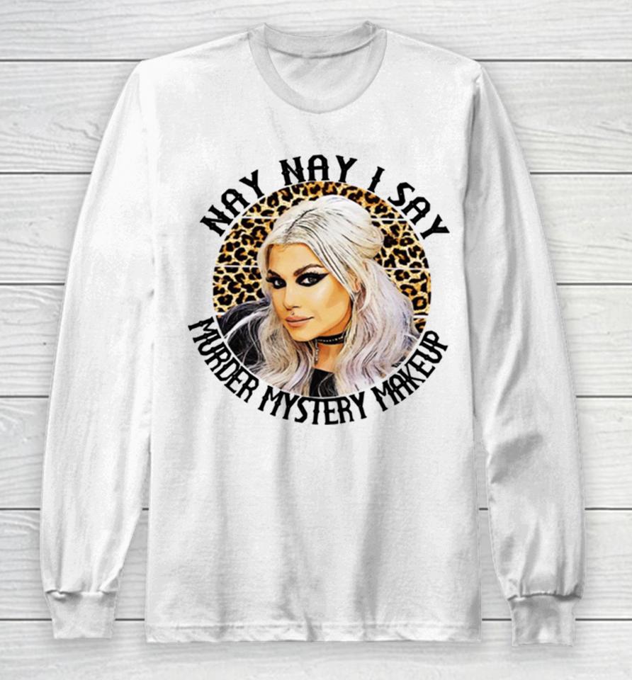 Nay Nay Murder Mystery Makeup Bailey Sarian Suspish Leopard Pattern Long Sleeve T-Shirt