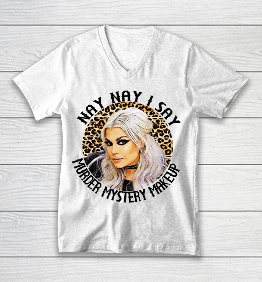 Nay Nay Murder Mystery Makeup Bailey Sarian Suspish Leopard Pattern Unisex V-Neck T-Shirt