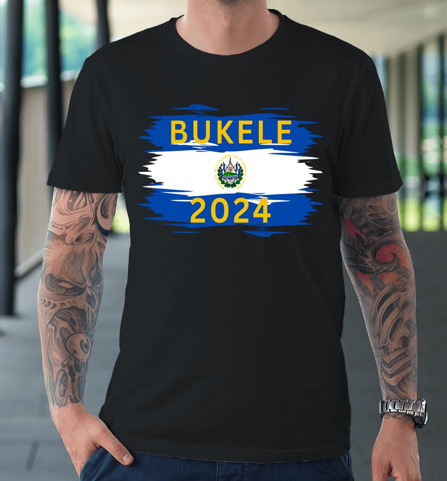 Nayib Bukele 2024 Presidente De El Salvador Flag Premium T-Shirt