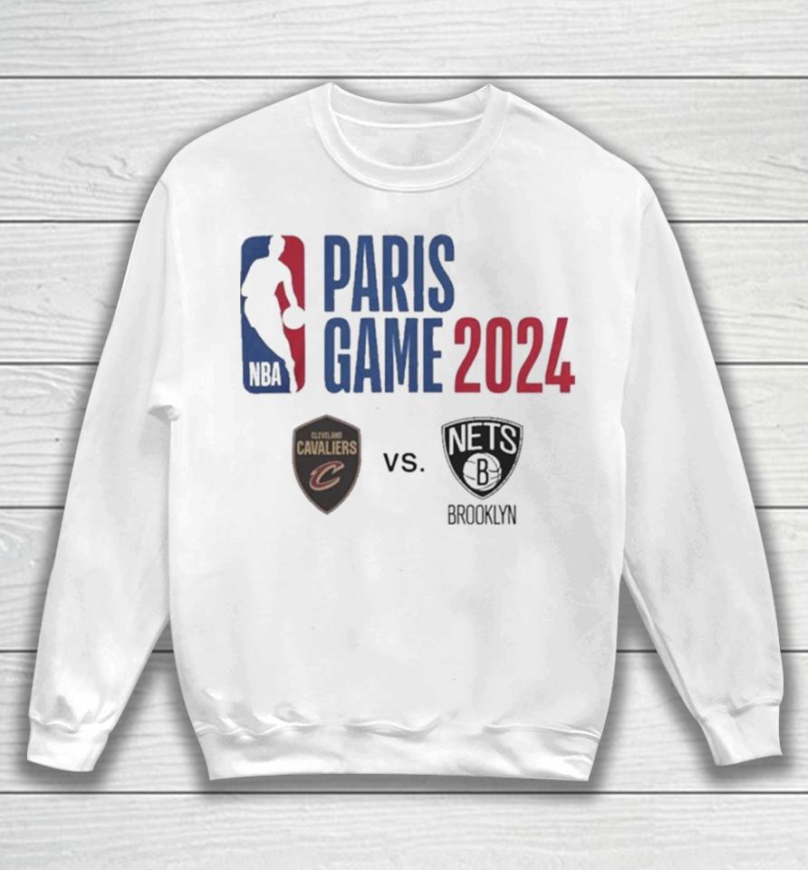 Nba Paris Game 2024 Cleveland Vs Cleveland Matchup Logo Sweatshirt