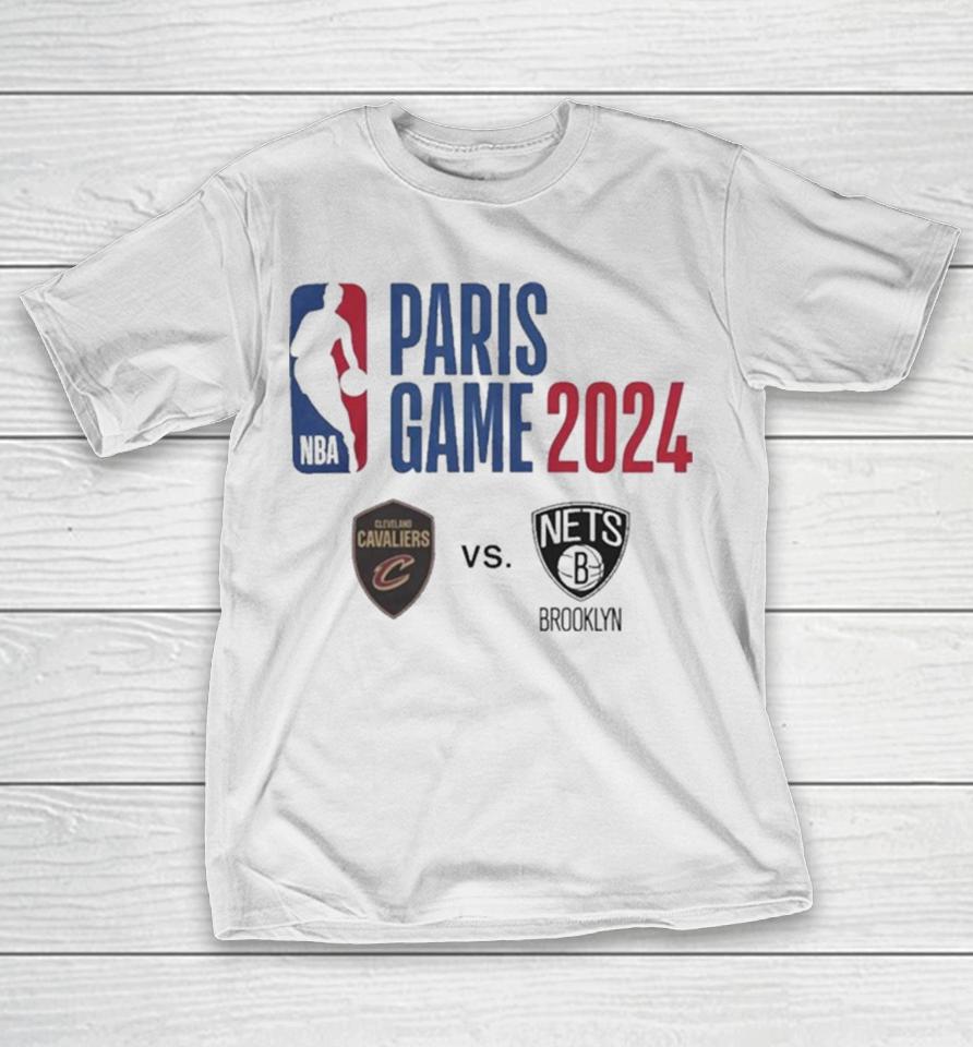 Nba Paris Game 2024 Cleveland Vs Cleveland Matchup Logo T-Shirt