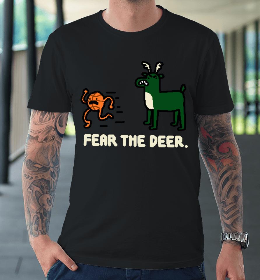 Nbapaint Milwaukee Bucks Fear The Deer Premium T-Shirt