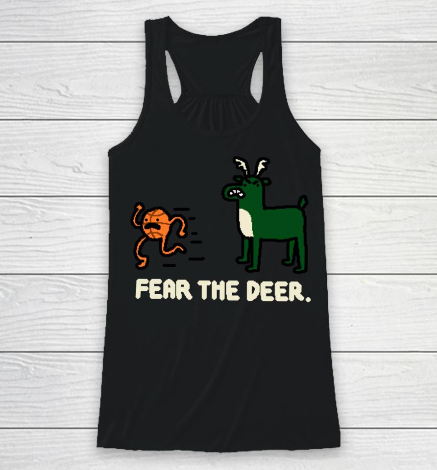 Nbapaint Milwaukee Bucks Fear The Deer Racerback Tank