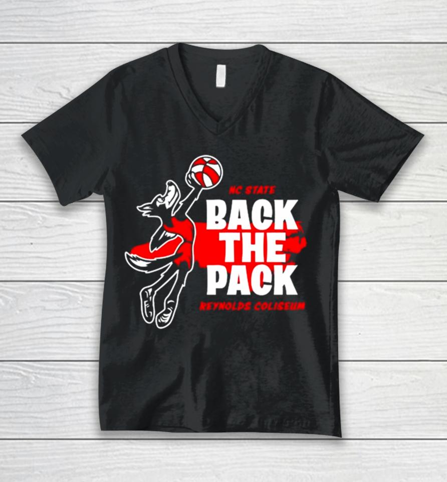 Nc State Back The Pack Basketball Ncaa Unisex V-Neck T-Shirt