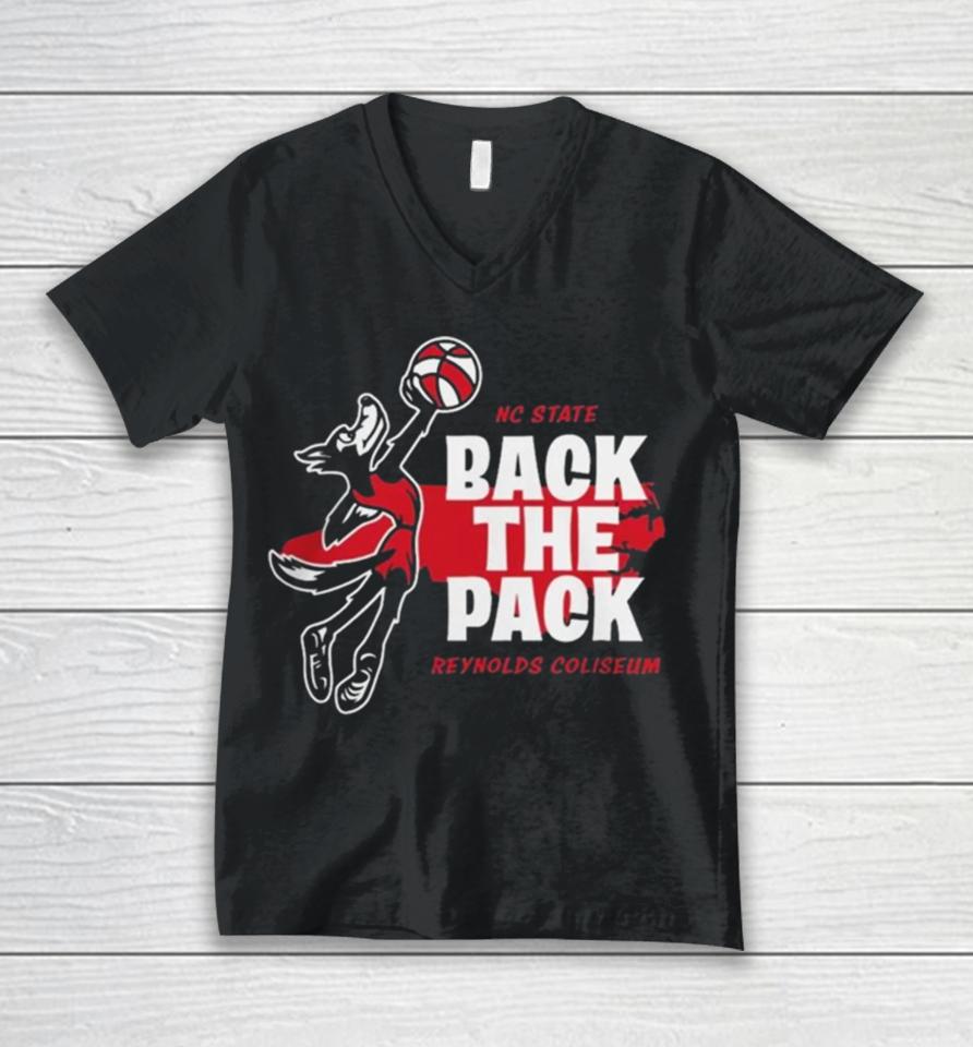 Nc State Basketball Back The Pack Unisex V-Neck T-Shirt