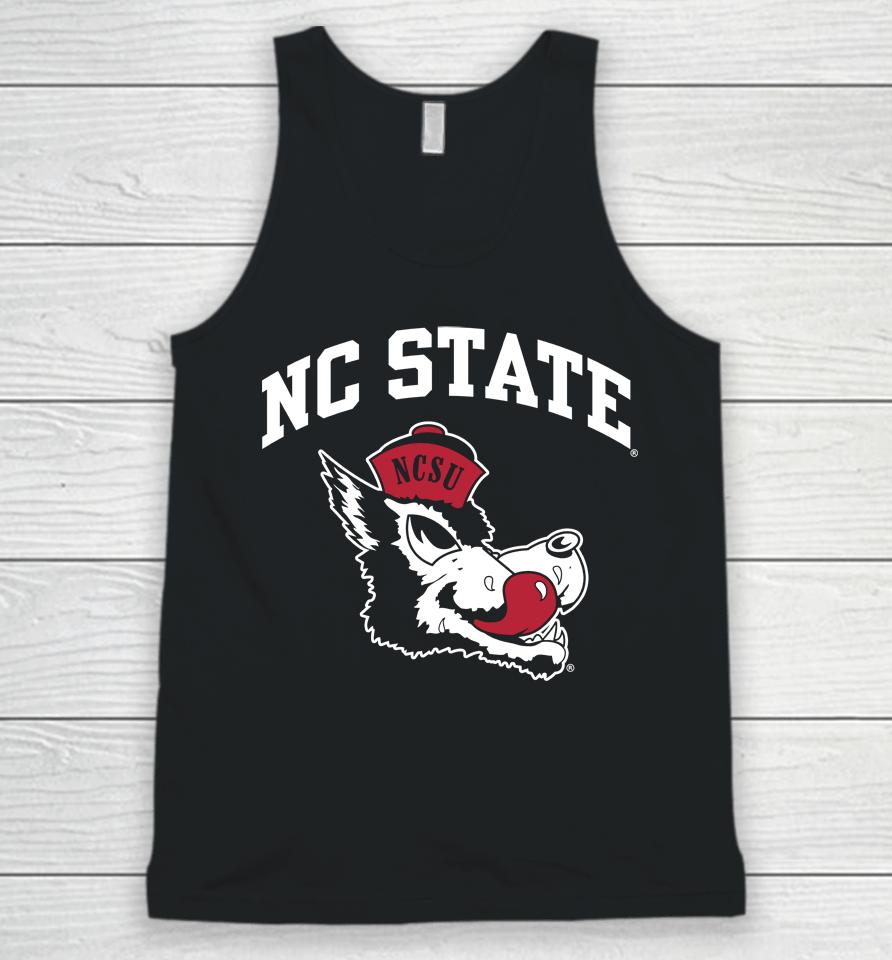 Nc State Over Slobbering Wolf Nc State Wolfpack Arched Unisex Tank Top