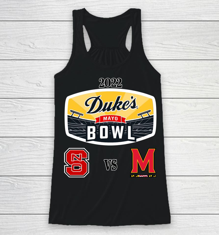 Nc State Vs Maryland Duke's Mayo Bowl Matchup Logo Racerback Tank