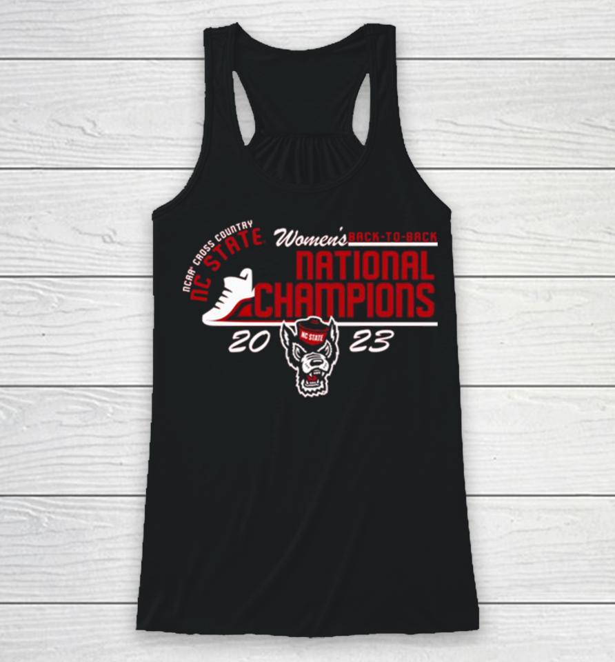 Nc State Wolfpack 2023 Back To Back Ncaa Women’s Cross Country National Champions Racerback Tank