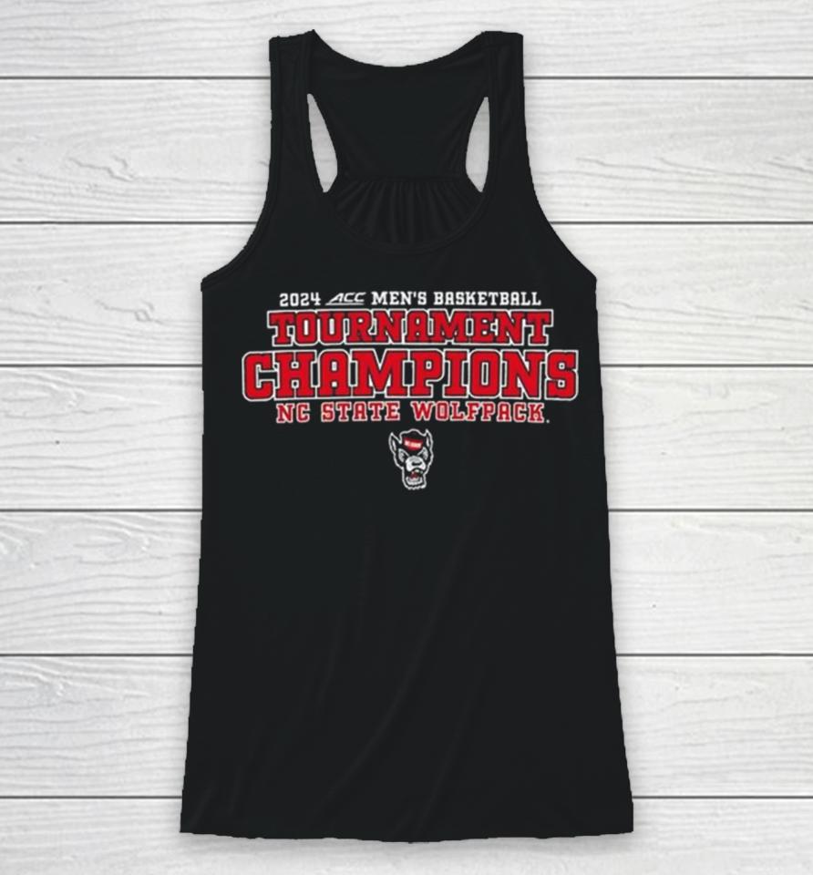 Nc State Wolfpack 2024 Acc Men’s Basketball Conference Tournament Champions Bracket Racerback Tank