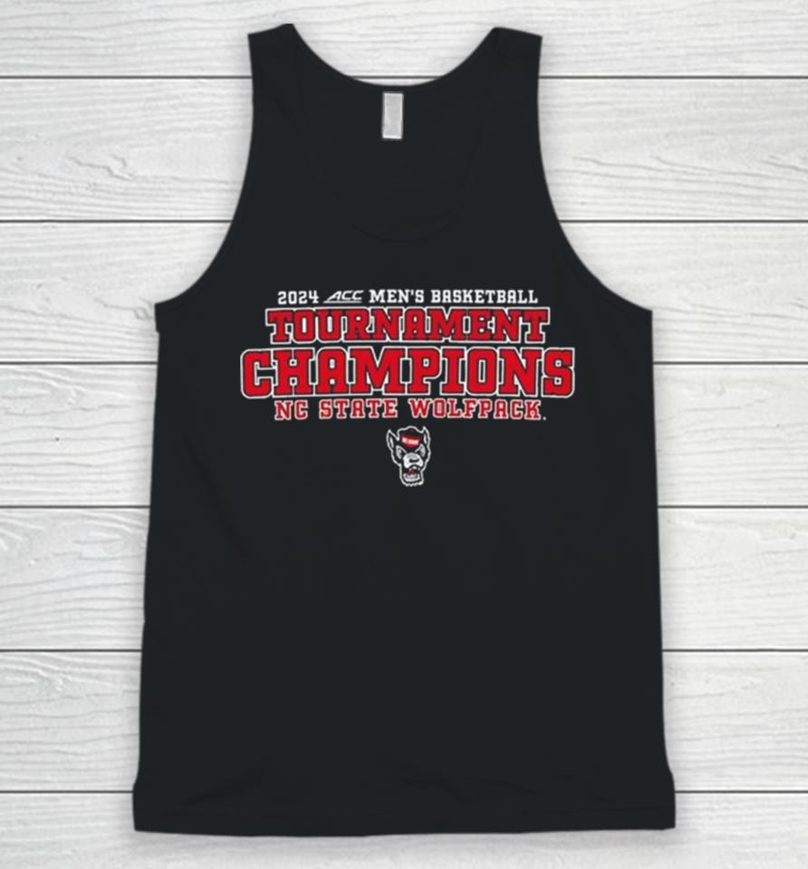 Nc State Wolfpack 2024 Acc Men’s Basketball Conference Tournament Champions Bracket Unisex Tank Top
