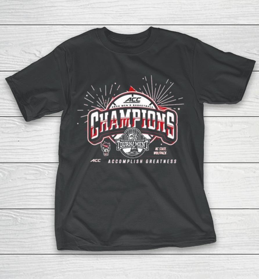 Nc State Wolfpack 2024 Acc Men’s Basketball Conference Tournament Champions Locker Room T-Shirt