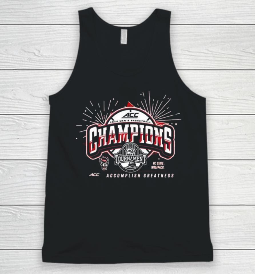 Nc State Wolfpack 2024 Acc Men’s Basketball Conference Tournament Champions Locker Room Unisex Tank Top