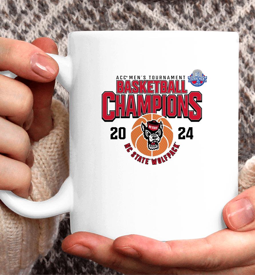 Nc State Wolfpack 2024 Acc Men's Basketball Conference Tournament Champions Coffee Mug