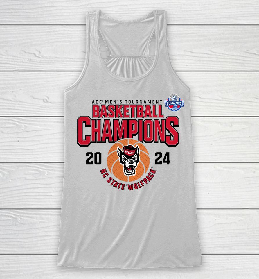 Nc State Wolfpack 2024 Acc Men's Basketball Conference Tournament Champions Racerback Tank