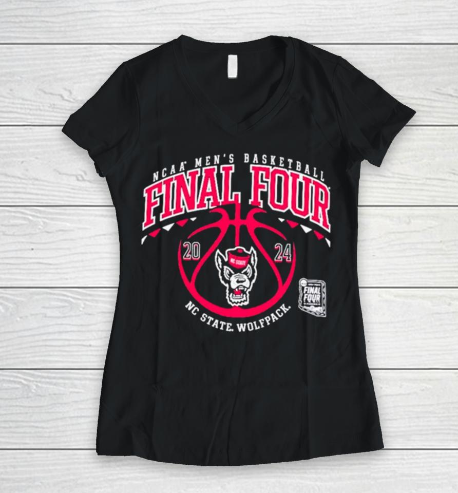 Nc State Wolfpack 2024 Men’s Basketball Final Four Classic Women V-Neck T-Shirt