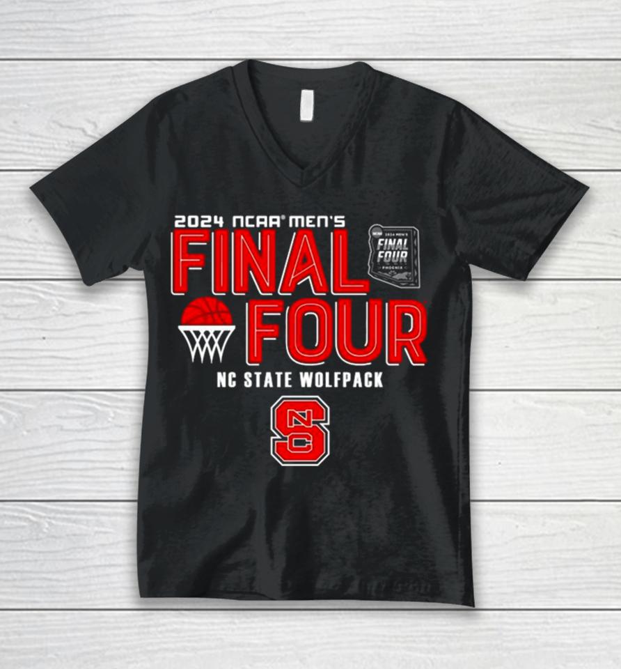 Nc State Wolfpack 2024 Ncaa Men’s Basketball March Madness Final Four Unisex V-Neck T-Shirt