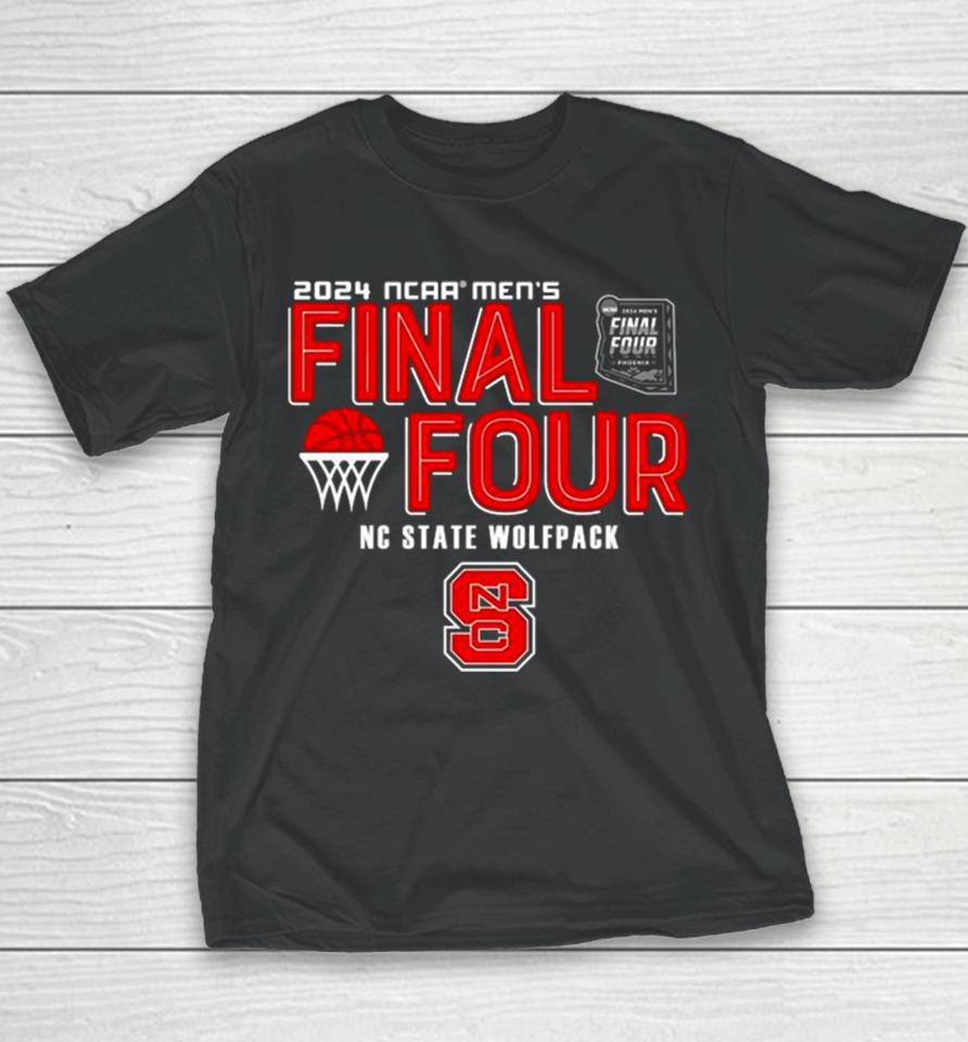 Nc State Wolfpack 2024 Ncaa Men’s Basketball March Madness Final Four Youth T-Shirt