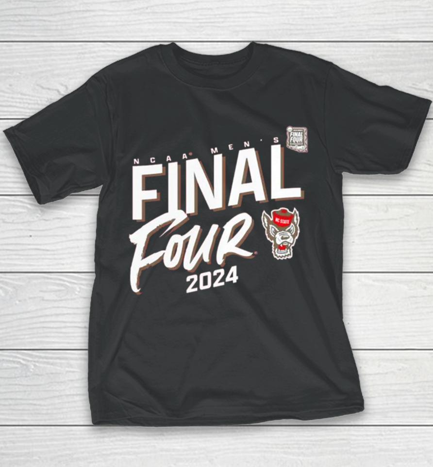 Nc State Wolfpack 2024 Ncaa Men’s Basketball Tournament March Madness Final Four Elite Pursuit Youth T-Shirt