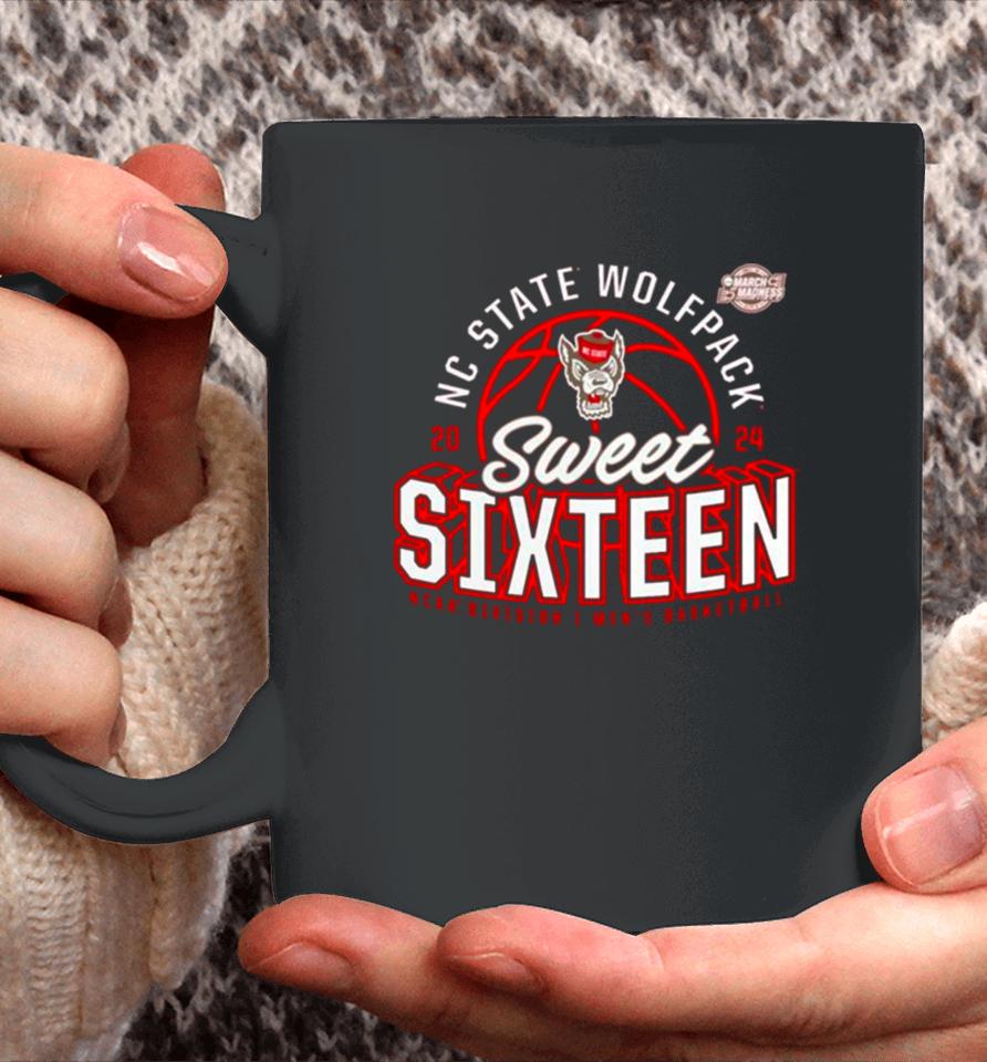 Nc State Wolfpack 2024 Ncaa Men’s Basketball Tournament March Madness Sweet Sixteen Defensive Stance Coffee Mug