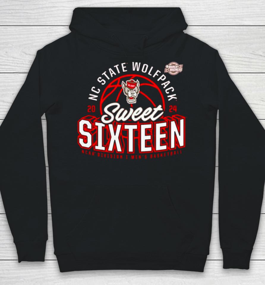 Nc State Wolfpack 2024 Ncaa Men’s Basketball Tournament March Madness Sweet Sixteen Defensive Stance Hoodie