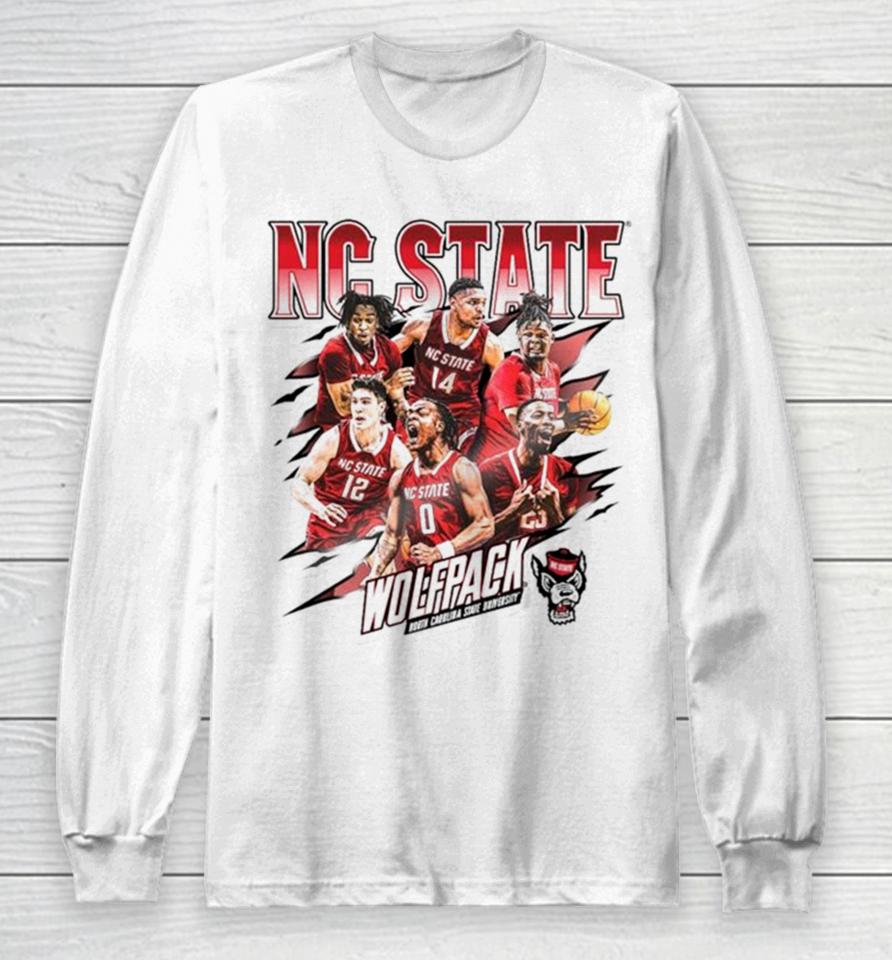 Nc State Wolfpack 2024 Ncaa Men’s Basketball Tournament Official 2023 – 2024 Post Season Long Sleeve T-Shirt