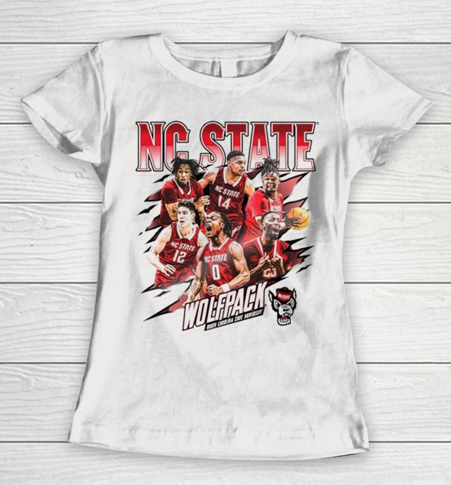 Nc State Wolfpack 2024 Ncaa Men’s Basketball Tournament Official 2023 – 2024 Post Season Women T-Shirt