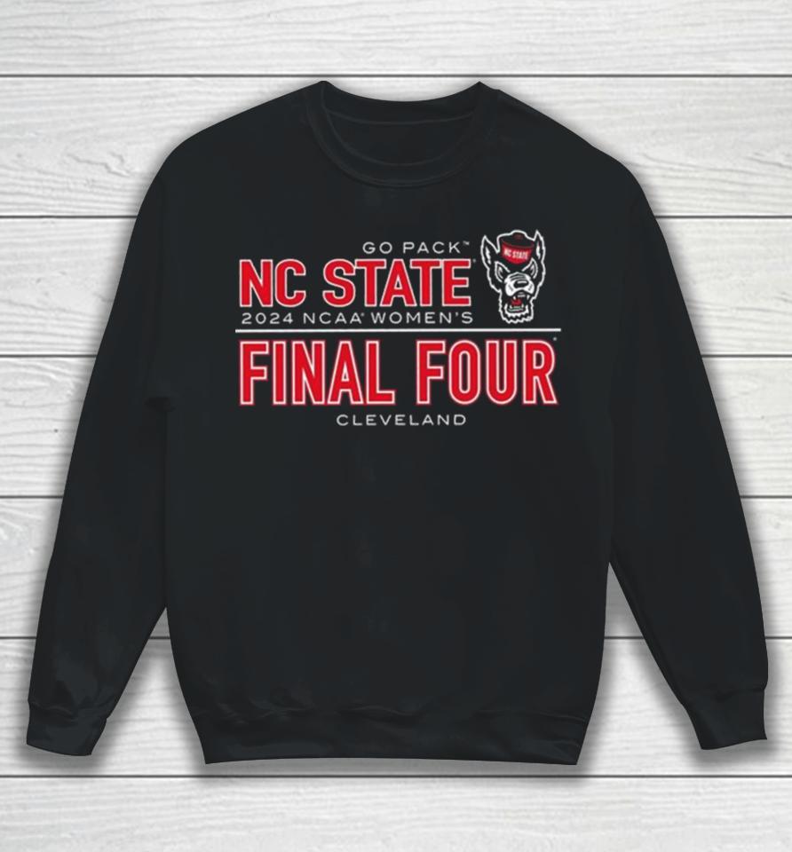 Nc State Wolfpack 2024 Youth Women’s Basketball Final Four Cleveland Sweatshirt