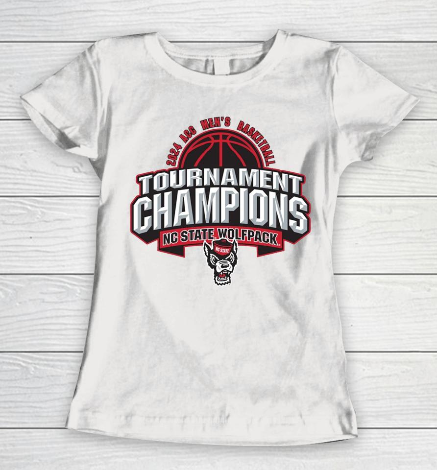 Nc State Wolfpack Acc Basketball 2024 Champions Women T-Shirt