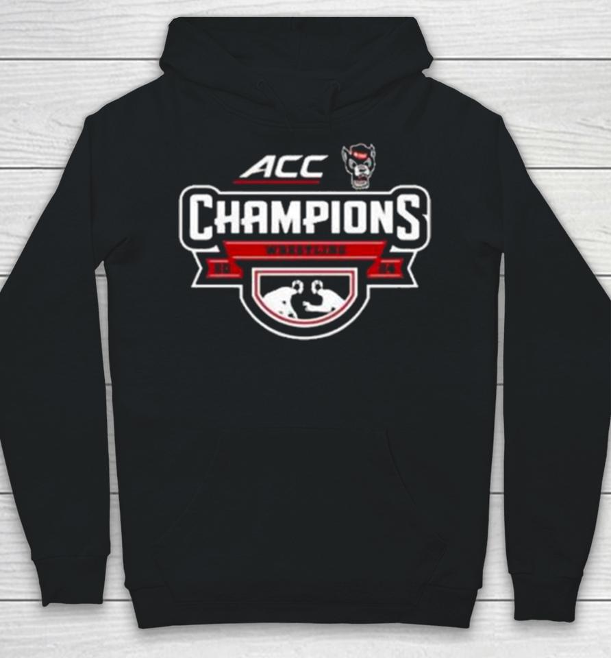 Nc State Wolfpack Acc Wrestling 2024 Champions Hoodie