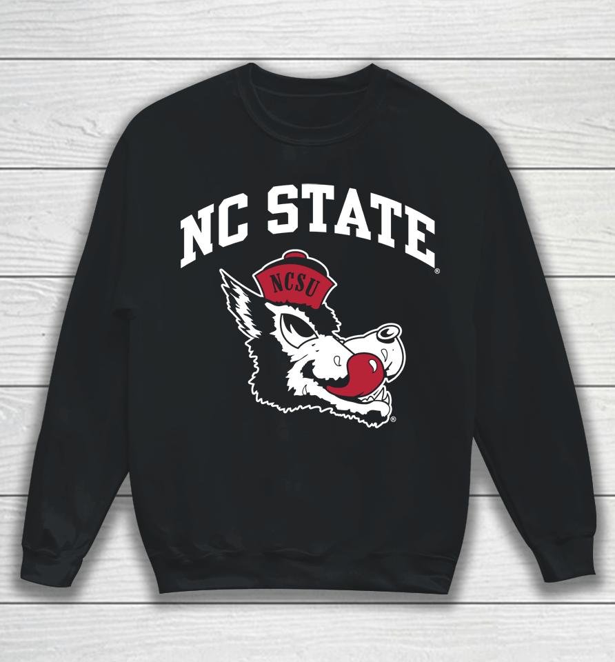 Nc State Wolfpack Arched Nc State Over Slobbering Wolf Sweatshirt