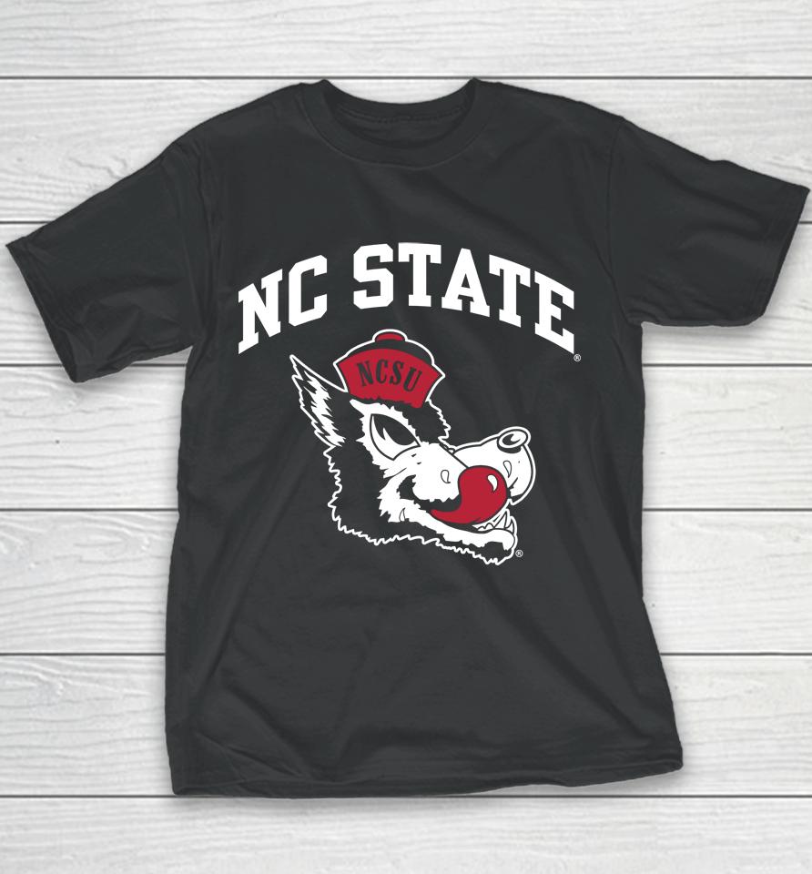 Nc State Wolfpack Arched Nc State Over Slobbering Wolf Youth T-Shirt