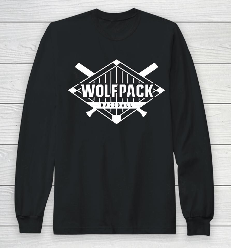 Nc State Wolfpack Baseball Diamond Long Sleeve T-Shirt